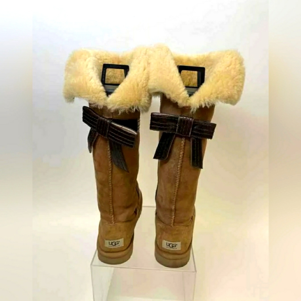 UGG Genevieve Over the Knee ribbon bow boots Size 8